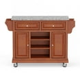 thumbnail image 3 of Glenwillow Home Kitchen Cart in Cherry with Grey Granite Top, 3 of 10