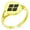 Gold, variant on Stainless Steel Takeda Samurai Crest Minimalist Oval Top Polished Statement Signet Ring