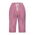 thumbnail image 3 of Mujeres Pantalones Cortos Casual Pata Recta Cordón Cintura Elástica, Suelta Y Cómoda Mujer Pantalones Cortos con Bolsillos, 3 of 5
