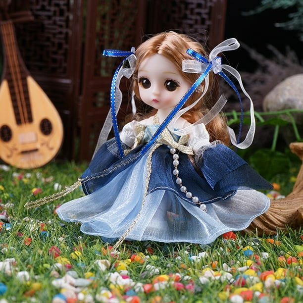 7 Inchs Hanfu Ancient Court Dress Doll Wedding Dress Girl Children's Toy Dress Up Doll Boy Girl Festival Birthday Gift Family Ornament