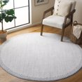thumbnail image 2 of SAFAVIEH Martha Stewart Serenity Felicia Bordered Area Rug, Ivory/Grey, 6'7" x 6'7" Round, 2 of 10