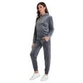 thumbnail image 5 of Richie House Sweatsuit Set Women's Velour Hoodie Sport 2P Tracksuits Outfits S-XL RHW2887-A-S, 5 of 5
