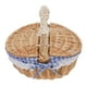 thumbnail image 2 of Gran 15.4 Canasta De Picnic De Picnic De Mimbre Cestas De Picnic Vacías Con Tapa, Cesta De Picnic Con Manijas Plegables Para Picnic, Cuerpo A Cuadros, Cuerpo Tejido Resistente, 2 of 7