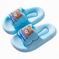thumbnail image 5 of kpoplk Kids Sandals EVA Cloud Slides Animal Open Toe Beach Pool Shoes Non-slip Girls Boys Cozy Summer Slippers(Blue,2), 5 of 5