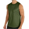 thumbnail image 2 of Bzhegqhd Fashionable Men's Solid Color Tight Fitting Casual Sleeveless Fitness, 2 of 6
