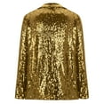 thumbnail image 4 of Yigetop Sequin Blazer for Women Women Sequins Sequin Jacket Casual Long Sleeve Glitter Party Shiny Lapel Rave Outerwear Coat Sparkly Jacket Gold S, 4 of 5