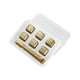 thumbnail image 5 of Cubitos de hielo de acero inoxidable, piedras para whisky con bandeja, piedras para enfriar jugo de vino, para bebidas de whisky, café y otras bebidas 6 Oro con Clip, 5 of 8