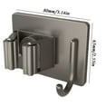 thumbnail image 6 of shyuyusa Mop Broom Holder No Drill, Mop Broom Organizer Wall Mounted Heavy Duty with Hooks Hanger, Self Adhesive Stainless Steel for Bathroom, Kitchen, Office, 6 of 7