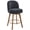 Chenille / Charcoal Gray -【Set of 1 】- 26" Seat Height, variant on WOOW DEPOT 26" Swivel Chenille Bar Stools Set of 2, w/ 3.9" Thick Large Seat & Mid-Back & Wood Legs, Upholstered Fabric Modern Island Counter Barstools Armless Kitchen Pub Chair, Beige
