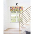 thumbnail image 6 of Watercolor Purple Pink Floral Window Valances for Kitchen,Rod Pocket Valance Privacy Small Curtain,Pastoral Flower on Yellow Plaid Window Treatment Drapes for Bedroom Laundry Room Farmhouse Home, 6 of 8