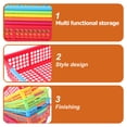 thumbnail image 2 of MIANGASTORE 6pcs Plastic Classroom Paper Organizer Turn In Trays Classroom Paper Trays For Classroom Book Baskets For Library Drawers Office Home, 2 of 9