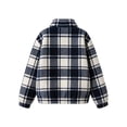 thumbnail image 7 of AnuYalue Womens Fleece Jacket Full Zip Plaid Winter Warm Coat Plush Long Sleeve, Ribbed cuffs, Cozy Outerwear with Pockets, 7 of 7