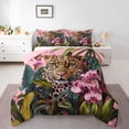 thumbnail image 3 of Homewish 3D Leopard Animal Bedding Comforter Set, Jungle Cheetah Wildlife Twin Comforter Sets, Modern Fashion Reversible Bedding Set, Super Cozy Room Decor, 2-Piece, 3 of 8