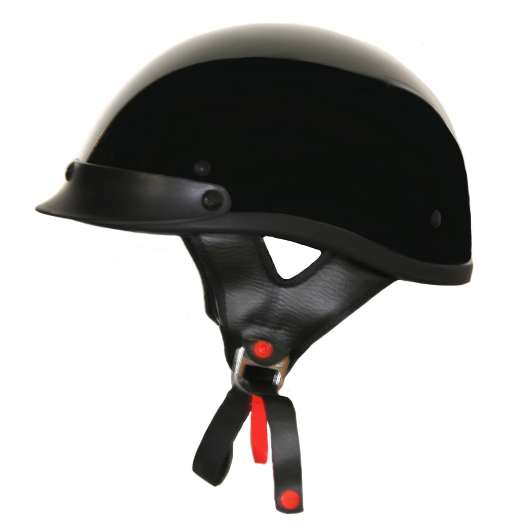 DOT Approved Lunatic German Style Shorty Helmet Adult Motorcycle Half