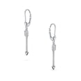 thumbnail image 3 of Bling Jewelry Womens Minimalist Romantic Cupid Arrow Dangle Earrings Leverback  Sterling Silver, 3 of 4