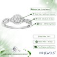 thumbnail image 3 of Vir Jewels 2/5 CTTW Lab Grown Diamond Engagement Ring in Sterling Silver Prong Size 7, 3 of 7