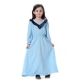 thumbnail image 2 of MQLKF Girls' V Neck Long Sleeve Long Skirt Dress For Girls Out Wear Gift Leisure Fashionable Baby Outerwear For Ramadan, 2 of 5