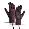 thumbnail image 2 of USB Heated Gloves, Touchscreen Electric Gloves Hand Warmers Work Gloves Unisex Washable Knitting Glove for Men Women Indoor Outdoor, 2 of 9