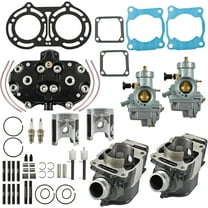 EPOTOOR 1987-2006 Cylinder Head Piston Gasket Top End Kit for Yamaha Banshee 350 ATV