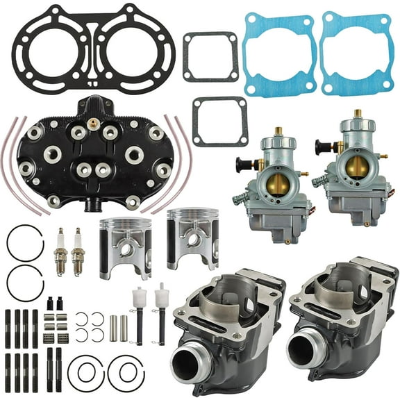 EPOTOOR 1987-2006 Cylinder Head Piston Gasket Top End Kit for Yamaha Banshee 350 ATV