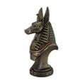 thumbnail image 2 of Ancient Egyptian Jackal God Anubis Bronze Finished Bust Statue, 2 of 3
