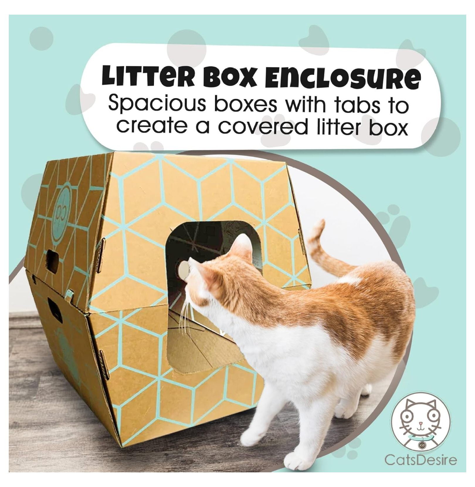 Cats Desire - 10 Trays, Disposable Litter Boxes for Cats Large No Plastic Cat Litter Box - USA, 19L x17W x 8.5"H tray 17 Inches Tall Enclosed Litter Box Cat uses14 years