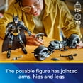 thumbnail image 5 of LEGO DC Batman: Batman Construction Figure & Bat-Pod Bike, The Dark Knight Action Figure and Motorcycle, Superhero Toy Gift for Kids, 76273, 5 of 9