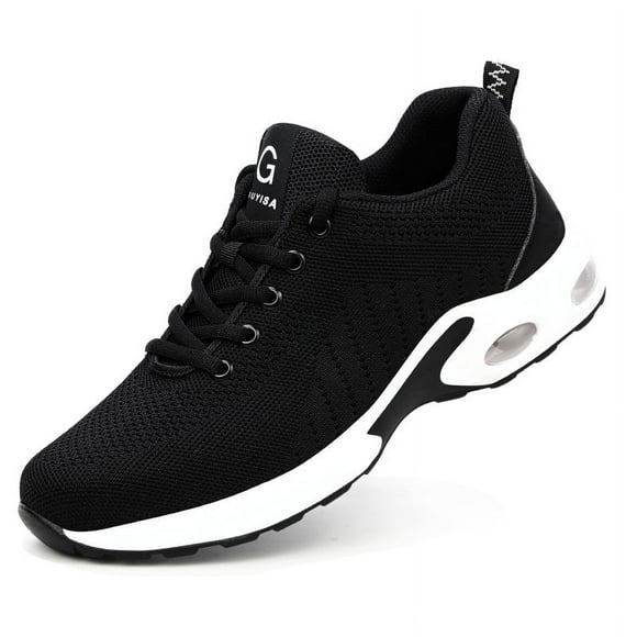 Men‘s Women‘s Steel Toe Shoes Air Cushion Anti-Slip Steel Toe Safety Shoes Breathable Safety Shoes Lightweight Work Shoes