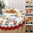 thumbnail image 4 of Gnomes Joy Christmas Decorations Tablecloth Farmhouse Xmas Winter Snowflake Table Cloth for Circular Table Cover Dinner Table Parties,60 Inch Round, 4 of 6
