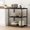 Black, variant on Kitchen Island with 3 Shelves, Kitchen Shelf with Large Workstation, Bakers Rack, Workbench, Metal Frame, Black