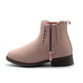 thumbnail image 2 of Jazamé Girls' Ankle High Zipped Suede Round Toe Dress Boots, Blush, 1, 2 of 3