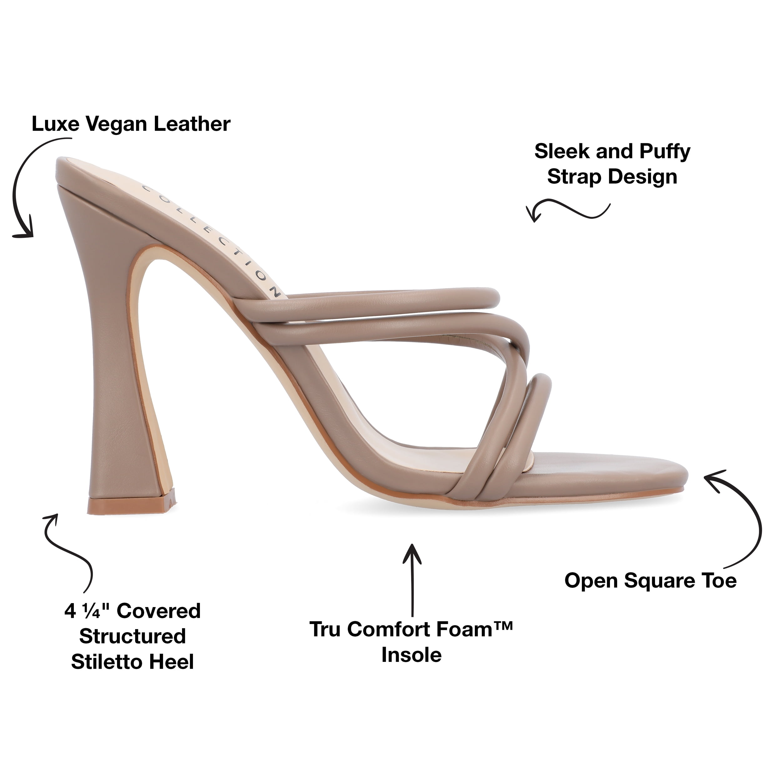 Journee Womens Louisse High Heel Open Toe Sandals