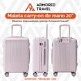 thumbnail image 3 of Maleta de viaje Carry-on de mano cabina 20” 10 kg ABS doble calibre candado de alta seguridad TSA LOCK Rosa, 3 of 9