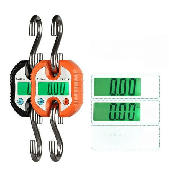 Báscula electrónica portátil de alta precisión, báscula de caza, mini báscula colgante, báscula para cerdos y ovejas, báscula colgante, báscula electrónica con gancho colgante de 150 kg