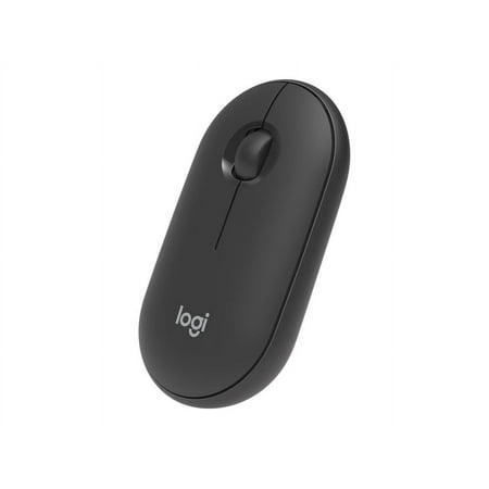 Logitech - Pebble i345 Bluetooth Optical Ambidextrous Mouse for iPad - Graphite