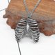 thumbnail image 1 of Corlour Metal Bone Necklace Human Rib Cage Anatomy Statement Pendants Choker Skull Jewelry Colar Drop Shipping---Product code 32592, 1 of 5