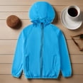 thumbnail image 5 of WhimsyBaby Girls' Lightweight Breathable Windproof Skin-Fit Hooded Sun Protection Jacket (Sizes 4-10Y),150,Sky Blue, 5 of 5