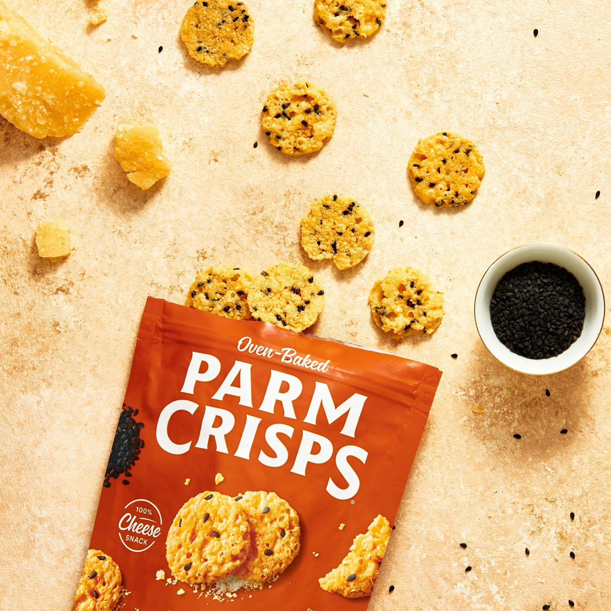 Pack of 12, Parm Crisps Everything Real Cheese Oven-Baked Parm Crisp Snack, 1.75 oz