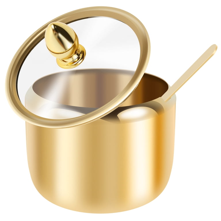 Jetcloudlive Stainless Steel Sugar Container with Glass Lid photo 7