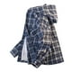 thumbnail image 1 of Blusa de manga larga con capucha para hombre, estilo informal, a cuadros, con botones y capucha, de poliéster, 1 of 9