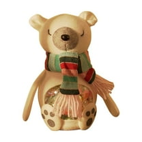 Christmas Candy Jar with Plush Doll,Santa Elk Jar Clear Food Storage Container Bottle for Xmas Holiday Party Favor Supplie Candy Packaging(B)