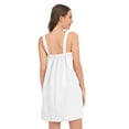 thumbnail image 3 of Women'S Bath/Shower Wrap Towel Dress With Straps Closure Lightweight Knee Length Body Wraps - White, 3 of 5
