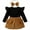 Coffee, variant on IWEMEK Baby Girl Outfits Fall Crewneck Fly Long Sleeve Knit Tops Fashion Cute Pink Skirt with Headwear 3Pcs Set 3-24M