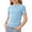 Blue, variant on Girl's T-Shirts Soft Ruffle Short Sleeve Tees Kids Tshirts Clothes Summer Tops T-Shirt Brown, Size 5T-16