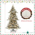 thumbnail image 5 of Topbuy 7 FT Pre-lit Artificial Christmas Tree, Snow-flocked Xmas Tree with Tiered Structure, 420 Warm White LED Lights, 5 of 10