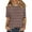 Brown, variant on yunLCZ Women Shirts Women's Short Sleeved Shirt Spring Striped Round Neck Business Casual Top Polka Dot Loose Half Length Work Shirt Women's Cap Sleeve Tank Tops Brown L