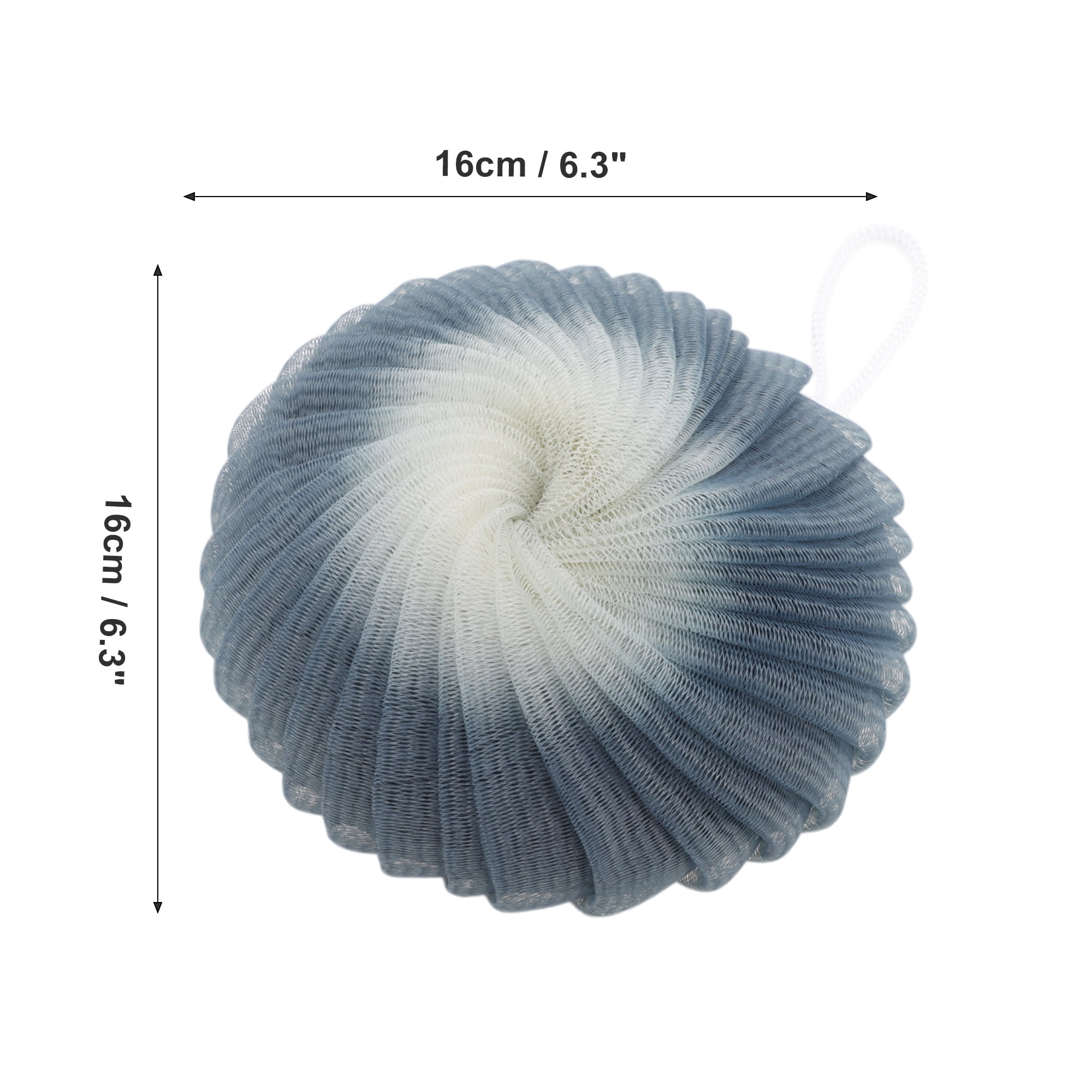Unique Bargains Flower Bath Shower Loofah Sponge 1 Pc Gray Black