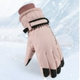 thumbnail image 6 of beishanbush Gloves Mittens Warm Gloves Women Winter Outdoor Sports Skiing Riding Cold Proof Waterproof Touchable Mobile Phone Slip Warm Gloves Pink, 6 of 6
