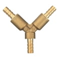 thumbnail image 2 of Válvula en forma de Y para sistemas múltiples, válvula de bola de cierre dividido de 3 vías con conexión dentada para una conexión segura de la manguera, construcción de latón para resistencia a la, 2 of 5