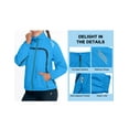 thumbnail image 2 of Little Donkey Andy Women Lightweight Running Jacket 2 Pieces Set, Full Zip Track Sports Suits for Cycling, UV Protection (Navy M), 2 of 7